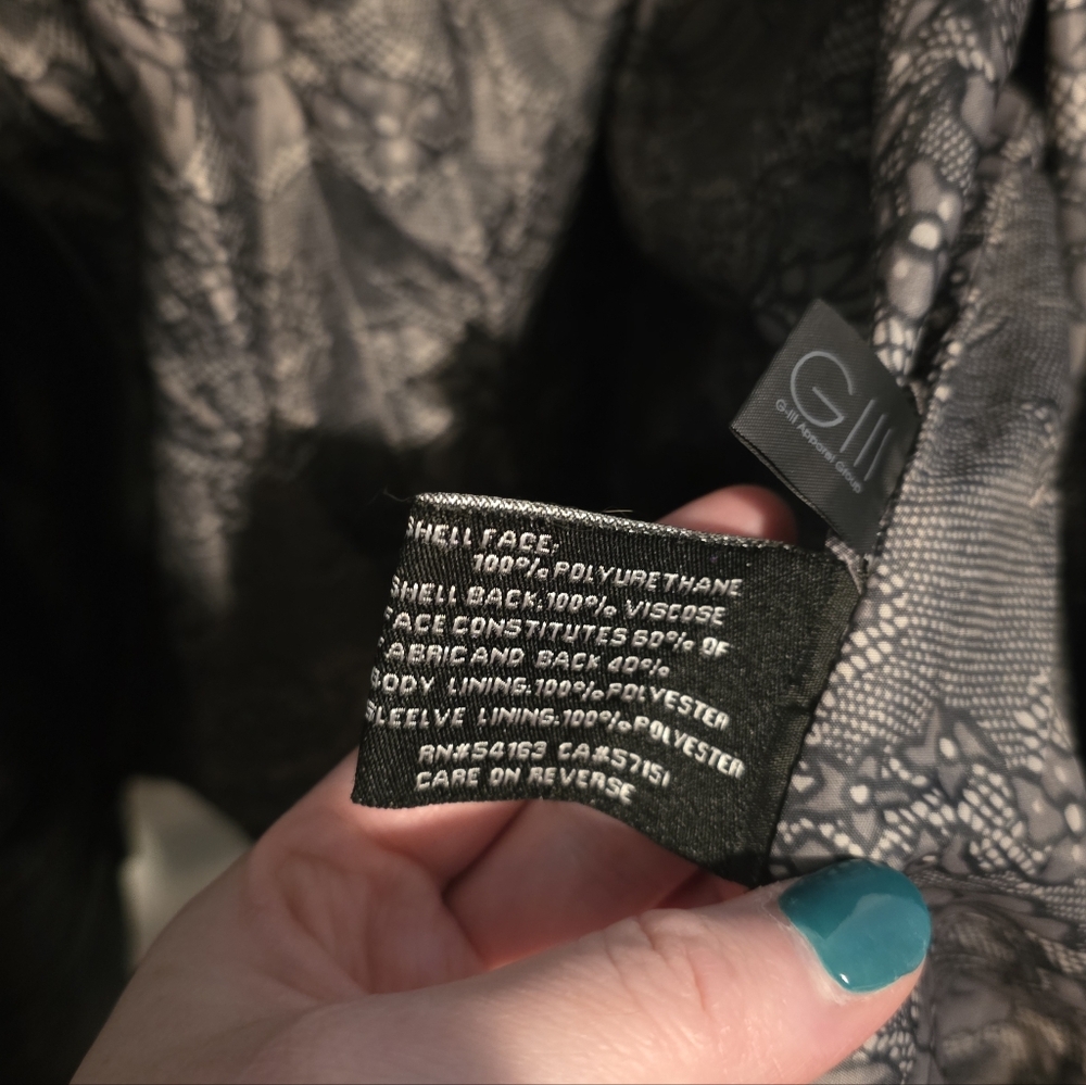 Black Rivet Faux Leather Jacket - Picture 5 of 5